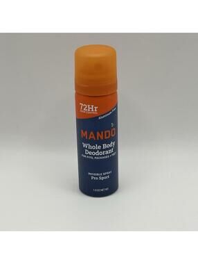 Mando Pro Sport Whole Body Deodorant Spray Aluminum Free 1.0 Oz. Size - New